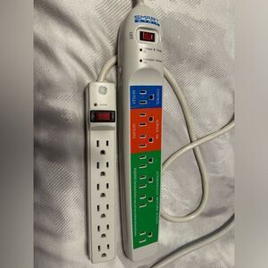 Set of Two Power cord‎ SMART Surge protector. Energy Saving. Must have for home.